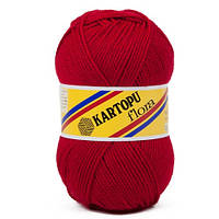 Kartopu FLORA (Картопу Флора) № 132 темно-червоний (Пряжа 100% акрил, нитки для в'язання)