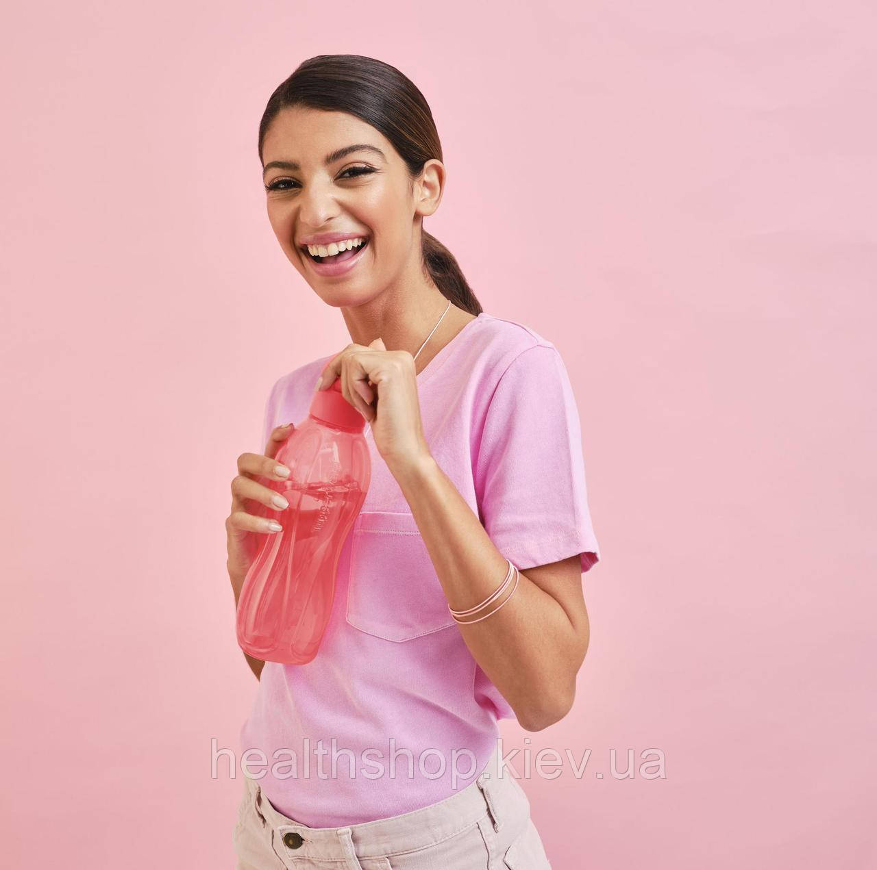 Эко-бутылка 1л красная с клапаном Tupperware (Оригинал) Тапервер