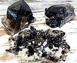 Друза колекційна, моріон із увімкненнями, Кристали моріону., фото 3