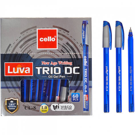 Ручка олійна "Trio DC" Cello CL-8-60 синя, фото 1