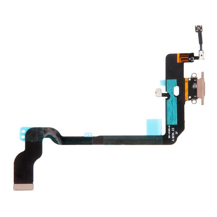 Шлейф (flex) для Apple iPhone XS з роз'ємом зарядки і мікрофоном (Золотий), фото 1