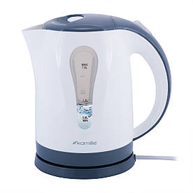 Чайник електричний Kamille 1.8 л пластиковий (білий з сірим) KM-1715A