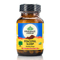 Писфул сліп від безсоння, стресу, тривожності натуральний засіб /Peaceful Sleep Organic India/60 кап. засіб від безсоння, стресу,