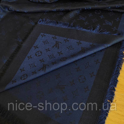 Хустка Louis Vuitton чорно-синя комбі, фото 3
