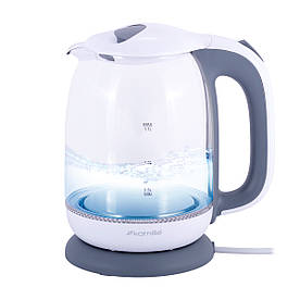 Чайник Kamille 1,7 л електричний з боросилікатного скла KM-1720G