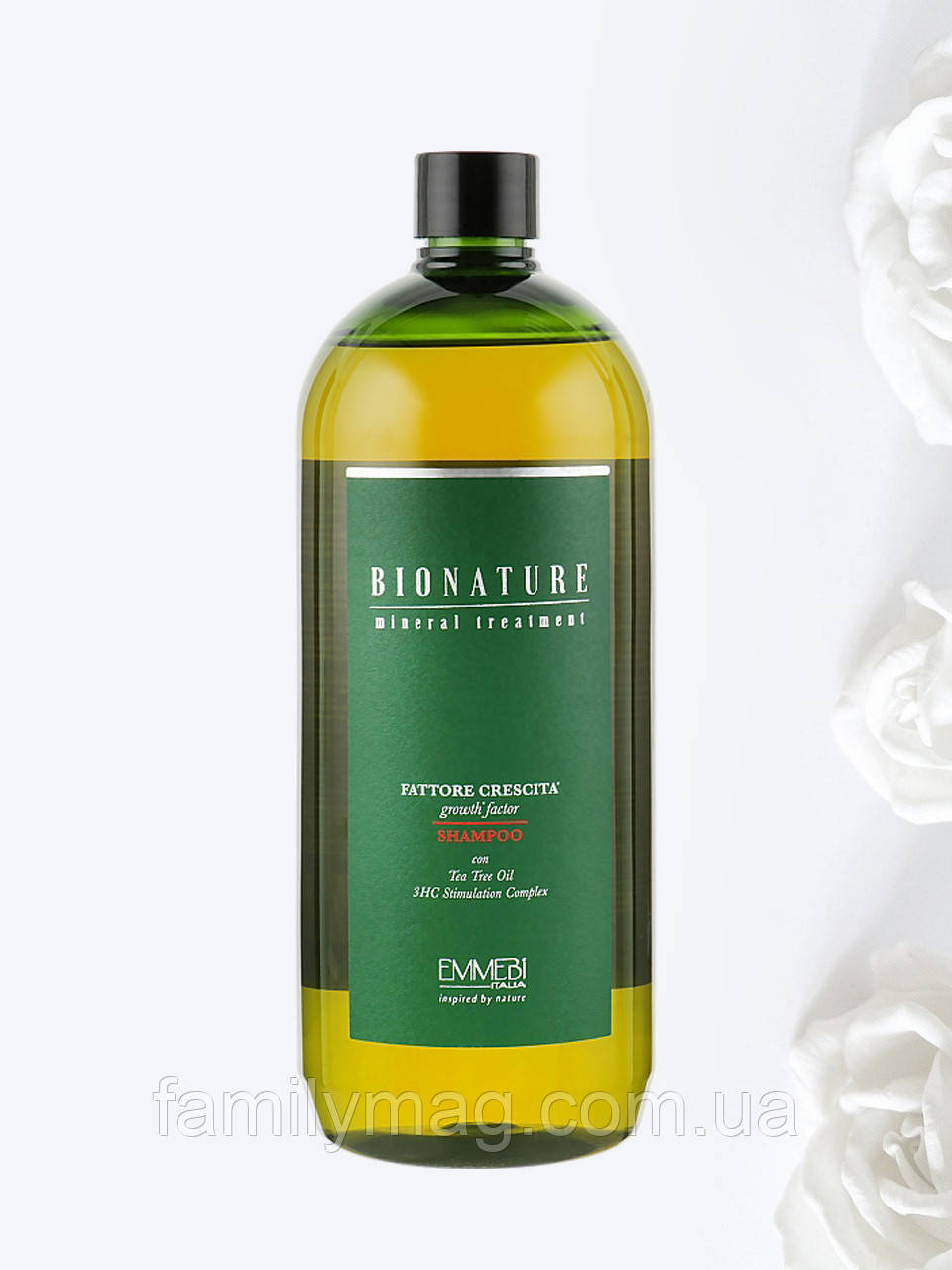 Шампунь "Фактор росту" з маслом чайного дерева Growth Factor Shampoo BioNature Emmebi Italia 1000 мл