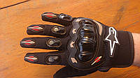 Мото перчатки Alpinestars с защитой костяшек летние L, XL