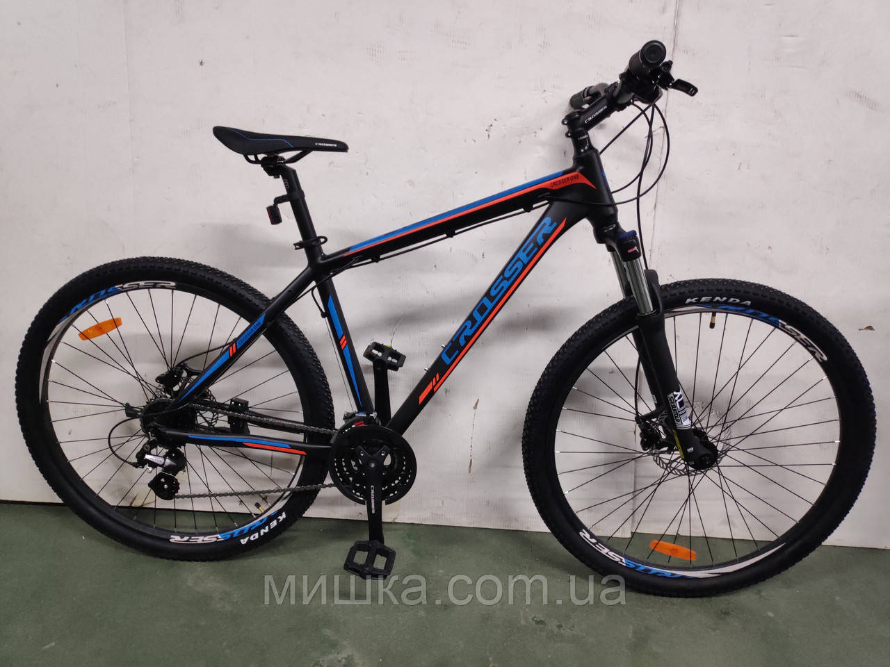 Велосипед алюмінієвий Crosser One-1 рама 19", колеса 29" гірський, гідравліка, чорно-синій