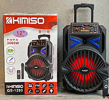 Акустична акумуляторна колонка 12 дюймів (USB/FM/BT/LED) KIMISO QS-1293 BT