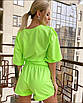 Яркий летний костюм из двунитки свободная футболка и шорты, фото 2
