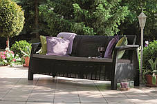Софа садова пластикова Keter Corfu love seat max, сіра, фото 4