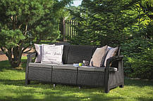 Софа садова пластикова Keter Corfu love seat max, сіра, фото 5