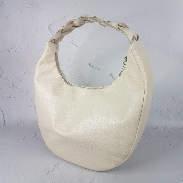 Сумка жіноча "Віола" натуральна шкіра, слонова кістка флотар, фото 1