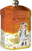 Чай в подарочной упаковке Ристон Камилла черный с кусочками персика и груши 125 грамм