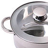 Набір каструля і друшляк Kamille з нержавіючої сталі 3 предмета для індукції і газу (6.5 л) KM-4514S, фото 7