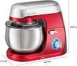 Кухонний комбайн, планетарний міксер, тістоміс CLATRONIC KM 3709 RED (Німеччина, 1000Вт, 5л.), фото 4