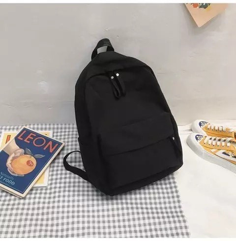 Рюкзак молодежный черный из плотного износостойкого холста Goghvinci (AV291) - фото 1 - id-p1411075570
