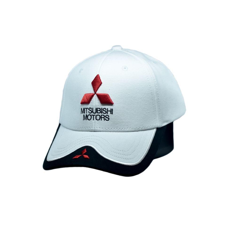 Кепка Sport Line з автомобільним логотипом Mitsubishi біла (S 0919-461)
