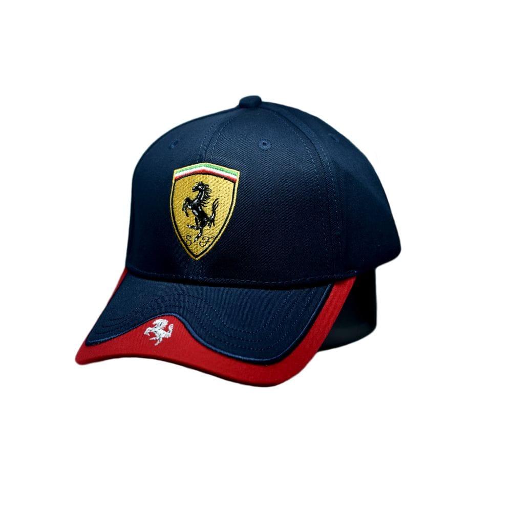 Кепка Sport Line з автомобільним логотипом Ferrari темно-синя (S 0919-465)