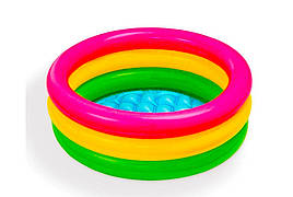 Надувний дитячий басейн «Райдуга» INTEX 61*22 см ⁇ дитячий басейн ⁇ Надувний басейн