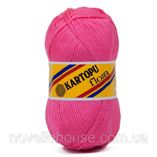Kartopu FLORA (Картопу Флора) № 737 рожевий (Пряжа 100% акрил, нитки для в'язання)