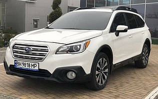 Дефлектори вікон з хром молдингом, вітровики Subaru Outback 2015-