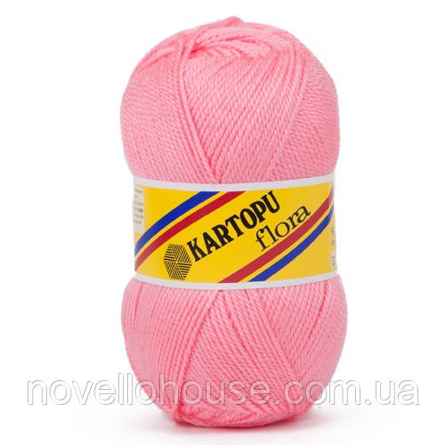 Kartopu FLORA (Картопу Флора) № 792 рожевий (Пряжа 100% акрил, нитки для в'язання)