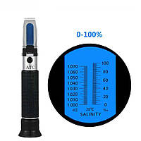 Рефрактометр RHS-10ATC для измерения солёности (0-100 ) и плотности (1,000-1,070)