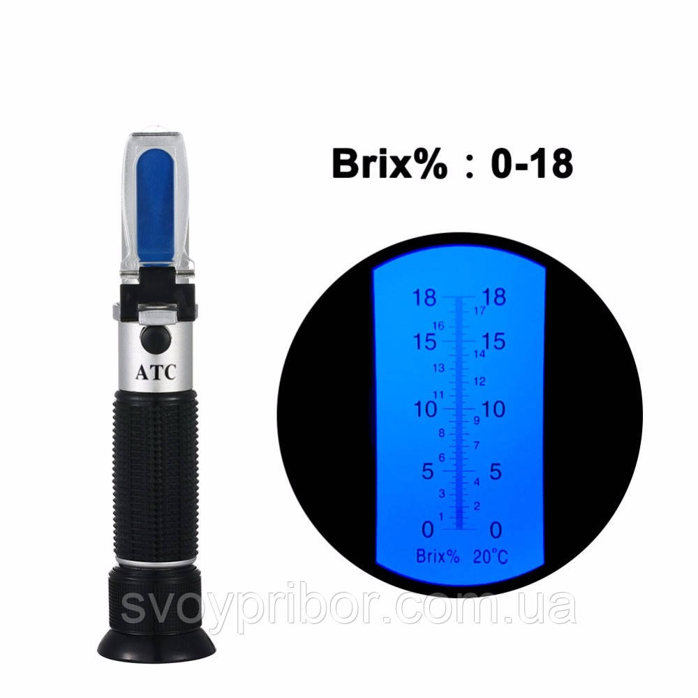 Рефрактометр RHB-18ATC Brix (сахароза: 0-18 %), фото 1
