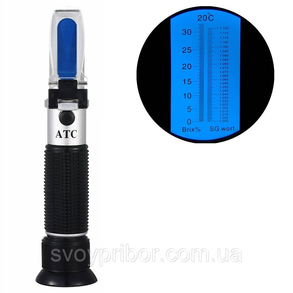 Рефрактометр RSG-100ATC Brix (сахароза: 0-32 %, 1.000-1.120 SG) ATC, фото 1