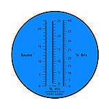 Рефрактометр RHBW-25ATC 3в1 (Brix 0-40%; спирт 0-25%; Baume 0-20%), фото 2