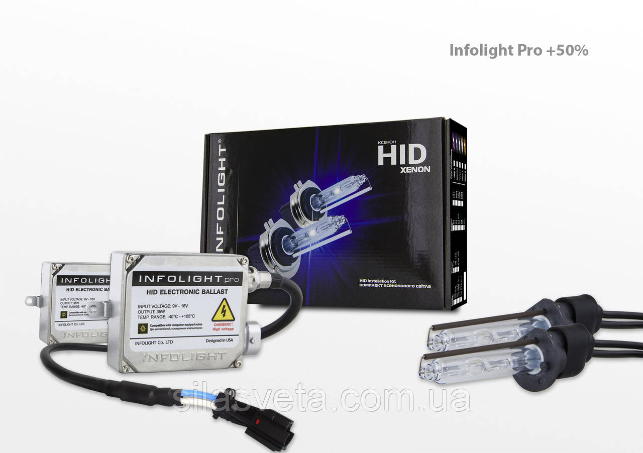 Комплект ксенонового світла "INFOLIGHT PRO" (H1) (5000K)(+50%)(CANBUS)