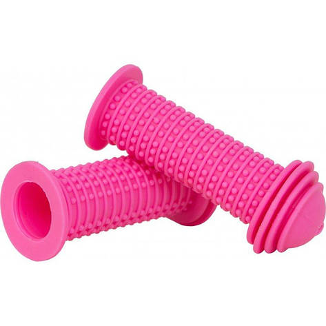 Ручки керма Green Cycle GGR-171 96mm дитячі, ергономічні рожевий, фото 1