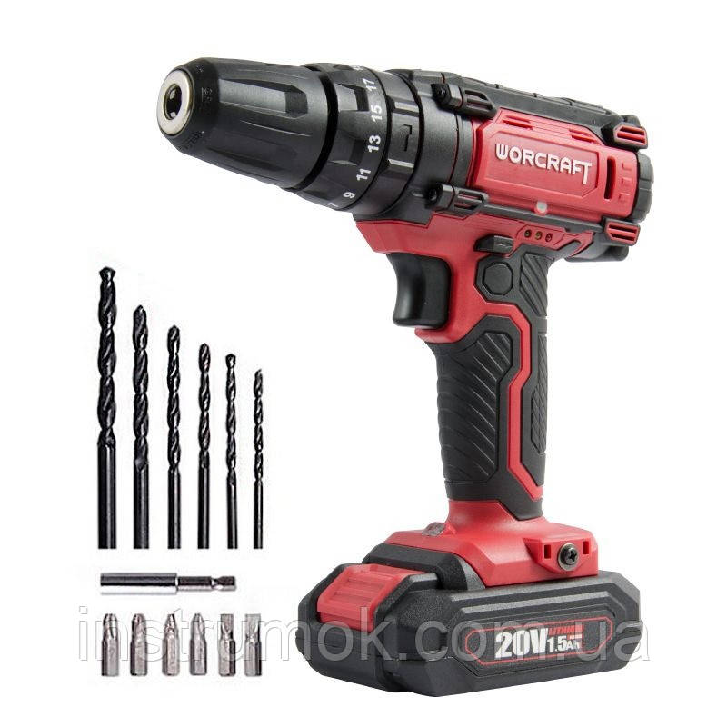 Шуруповерт акумуляторний Worcraft CD-20LiP