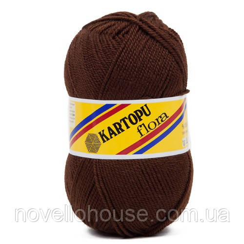 Kartopu FLORA (Картопу Флора) № 890 шоколад (Пряжа 100% акрил, нитки для в'язання)