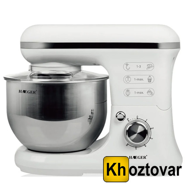 Настільний міксер-тестоміс 4в1 Haeger HG-6668 <unk> 1200W, фото 1