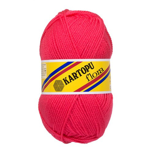Kartopu FLORA (Картопу Флора) № 812 кораловий (Пряжа 100% акрил, нитки для в'язання), фото 1