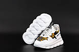 Жіночі кросівки Versace Chain Reaction White Gold 36-40р. весна осінь демісезонні. Живе фото. топ, фото 3