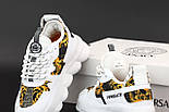 Жіночі кросівки Versace Chain Reaction White Gold 36-40р. весна осінь демісезонні. Живе фото. топ, фото 5
