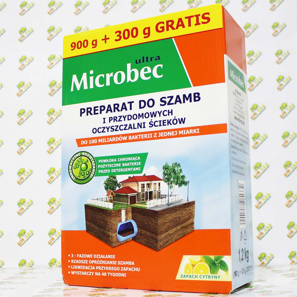 Microbec Препарат для септиків та очисних споруд (лимон) Ultra, 1,2кг