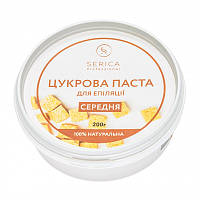 Цукрова паста для шугаринга натуральна Serica Оригінал середня 200 г, депіляція обличчя шугаринг цукрова паста
