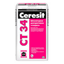 Штукатурка CERESIT CT 34 декоративна "гладка", 25 кг