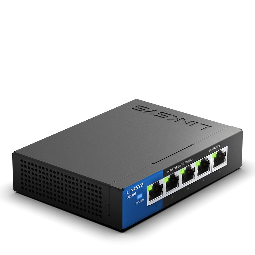 Комутатор Linksys LGS105, 5 гігабітних портів (LGS105-EU)