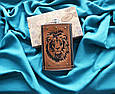 Фляга подарункова в натуральній шкірі з тисненням ручної роботи "Лев", фото 5