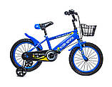 Велосипед 16 "Scale Sports" Синій T13, Ручний і Дискові Гальма, фото 3