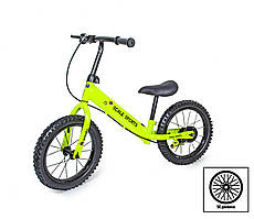 + ПОДАРУНОК Велобіг Scale Sports з дисковим гальмом, діткам від 3 років. Салатовий