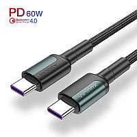Дата кабель USB Type-C на Type-C (1m) PD Flash 60 Вт и QC 3.0 провод для быстрой зарядки KUULAA (KL-X06)