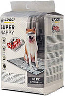 Пеленки для собак Croci Super Nappy принт газета 57 х 54 см 60 шт 8023222177215 ЦЕНА ЗА 1 ШТ