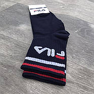 Шкарпетки чоловічі демісезонні спортивні бавовна Fila, Туреччина, розмір 41-45, середні, асорті, 04572, фото 2