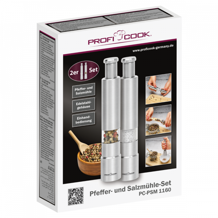 Подрібнювач солі і перцю 2в1 Profi Cook PC-PSM 1160 Німеччина
